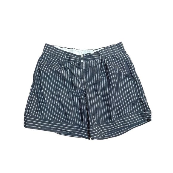 Anthropologie Long Boxer Shorts Blue White Button Fly Sz XL NEW - Picture 3 of 13